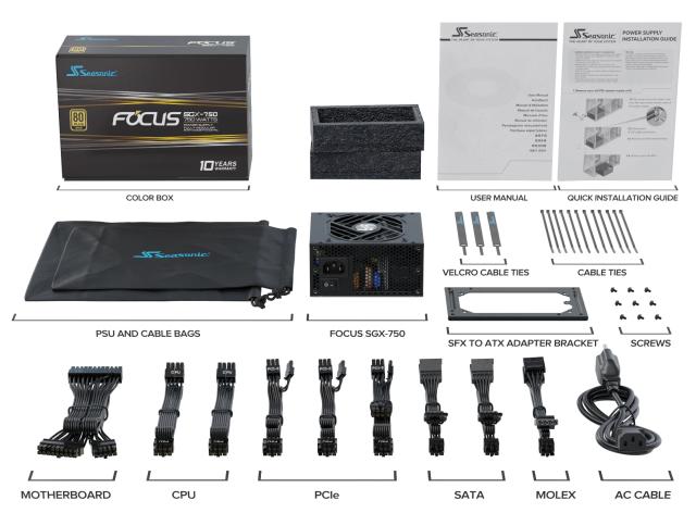 Захранване SEASONIC FOCUS SGX-750, 750W, Active PFC, Fully Modular, 80 PLUS GOLD