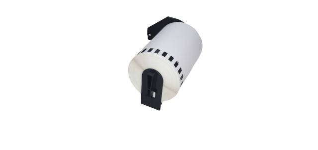 Makki съвместими етикети Brother DK-22246 - White Continuous Length Paper Tape 103mm x 30.48m, Black on White - MK-DK-22246