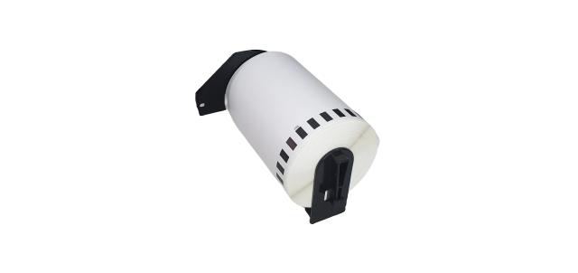 Makki съвместими етикети Brother DK-22246 - White Continuous Length Paper Tape 103mm x 30.48m, Black on White - MK-DK-22246