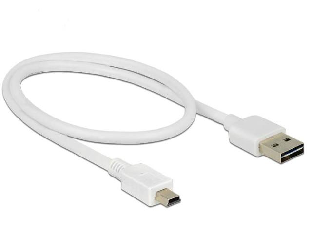 Кабел DeLock EASY, USB 2.0 Type-A мъжко към USB 2.0 Type Mini-B мъжко 0.5 m