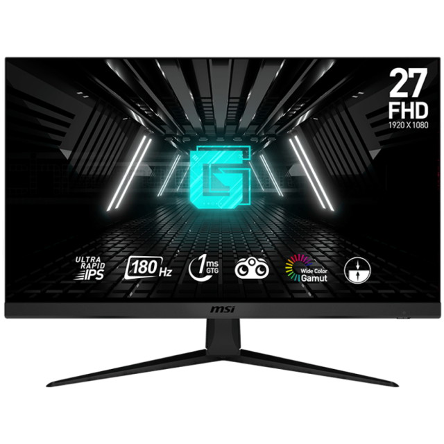 Монитор MSI G2712F Gaming, 27.0" (68.58 cm) FHD, IPS Anti-glare, 1ms, 180Hz, Adaptive Sync, Adjustable Stand, 2x HDMI, 1x DP