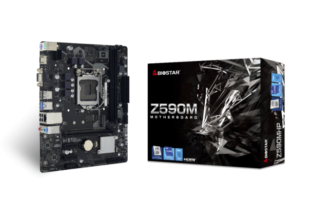 Дънна платка BIOSTAR Z590MHP, LGA1200, DDR4, PCIe 3.0, 1x M.2, 4x SATA 6Gb/s, VGA, HDMI, mATX