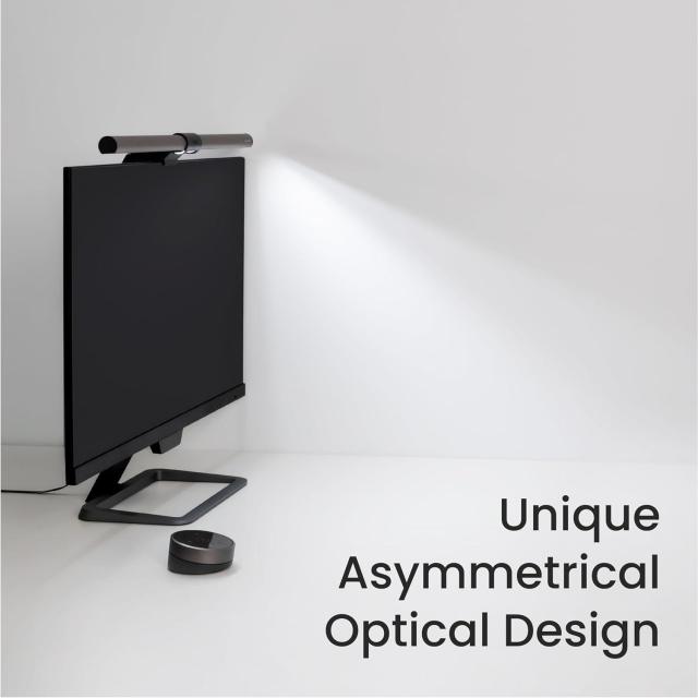 Лампа за четене за монитор BenQ 9H, 5W, 870lm, 2700K-6500K, 57cm x 22cm, 3 режима, безжично дистанционно, сребриста