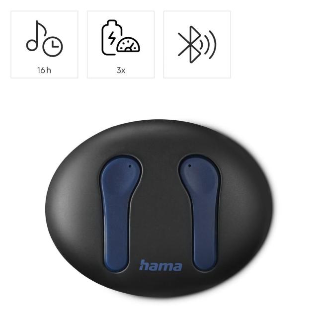 Слушалки Hama "Spirit Unchained" Bluetooth, ENC, FC, сини