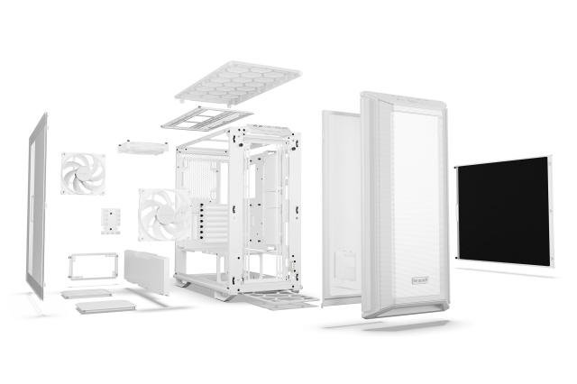 Кутия Be quiet! Dark Base 701 White, Middle Tower, 1 x USB 3.2 Gen 2 Type-C, 2 x USB 3.2 Type A, EATX, ATX, mATX, Mini-ITX