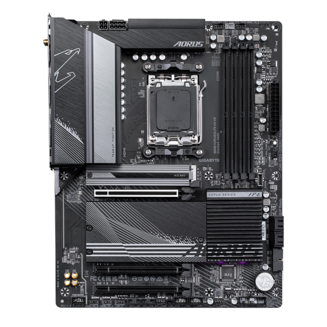 Дънна платка GIGABYTE B650 AORUS ELITE AX V2, AM5, Wi-Fi 6E, 4x DDR5, 3x M.2, 4x SATA 6Gb/s, HDMI, DP, ATX