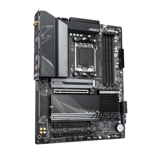 Дънна платка GIGABYTE B650 AORUS ELITE AX V2, AM5, Wi-Fi 6E, 4x DDR5, 3x M.2, 4x SATA 6Gb/s, HDMI, DP, ATX