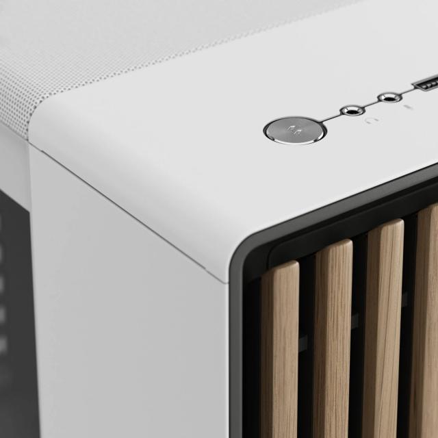 Кутия Fractal Design NORTH XL CHALK WHITE TG CLR, 1x USB 3.1 Gen 2, Type-C, 2x USB 3.0, E-ATX / ATX / mATX / Mini-ITX