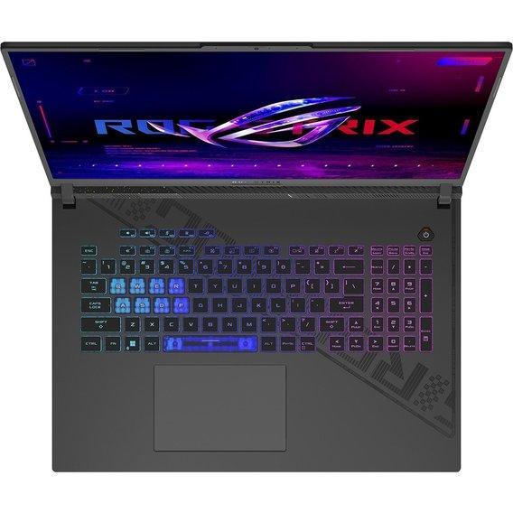 Лаптоп ASUS ROG Strix G18 2024 G814JIR-N6084, 18.0" (45.72 cm), WQXGA, IPS, 240Hz, Intel Core i9-14900HX 24C (2.2/5.8GHz, 36M), NVIDIA RTX 4070 8GB GDDR6 DLSS 3, 16GB DDR5, 1TB SSD, Free DOS