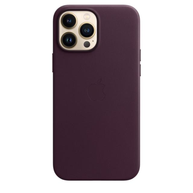 Калъф Apple iPhone 13 Pro Max Leather Case with MagSafe - Dark Cherry