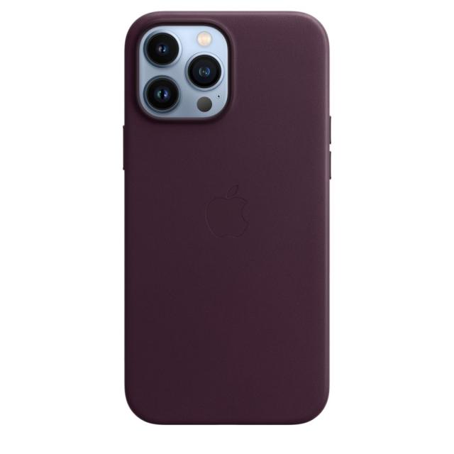 Калъф Apple iPhone 13 Pro Max Leather Case with MagSafe - Dark Cherry