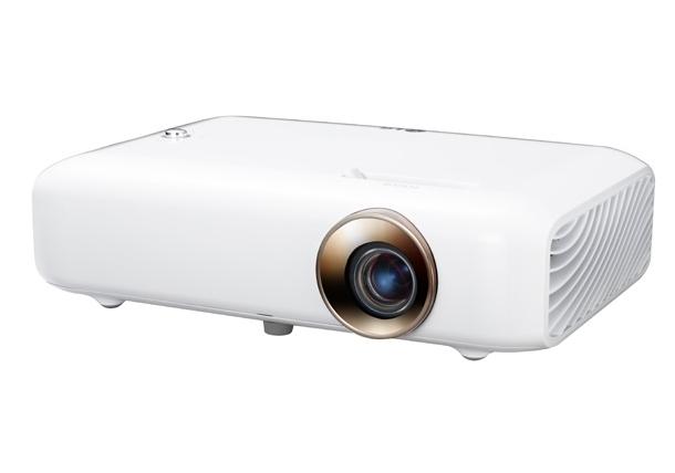 Мултимедиен проектор LG PH550G Minibeam, RGB LED, HD (1280x720), 100000:1, 550 ANSI Lumens, HDMI(MHL), USB(a), BT, Speakers, 3D Optimazer, Built-In Battery, White