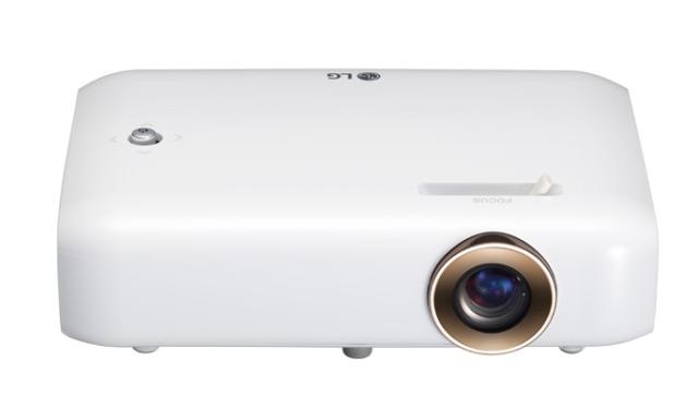 Мултимедиен проектор LG PH550G Minibeam, RGB LED, HD (1280x720), 100000:1, 550 ANSI Lumens, HDMI(MHL), USB(a), BT, Speakers, 3D Optimazer, Built-In Battery, White
