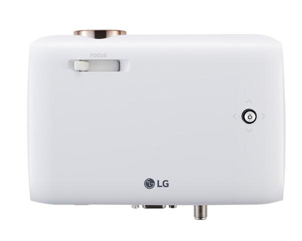 Мултимедиен проектор LG PH550G Minibeam, RGB LED, HD (1280x720), 100000:1, 550 ANSI Lumens, HDMI(MHL), USB(a), BT, Speakers, 3D Optimazer, Built-In Battery, White