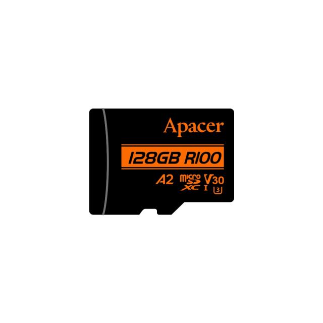 Карта памет Apacer microSDXC 128GB UHS-I U3 V30 A2, Adapter 