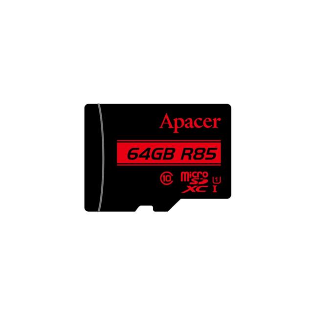 Карта памет Apacer microSDXC 64GB UHS-I U1 R85 Class10, Adapter