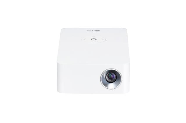 Мултимедиен проектор LG PH30JG Portable MiniBeam Projector w/ up to 4 hour battery life, RGB LED, HD (1280x720), 100 000:1, 250 ANSI Lumens, HDMI, MHL, WiDi, USB-A, USB Type-C, Speaker, White
