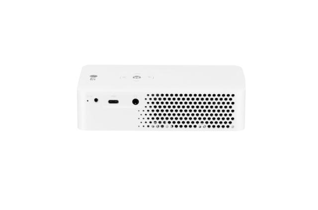 Мултимедиен проектор LG PH30JG Portable MiniBeam Projector w/ up to 4 hour battery life, RGB LED, HD (1280x720), 100 000:1, 250 ANSI Lumens, HDMI, MHL, WiDi, USB-A, USB Type-C, Speaker, White