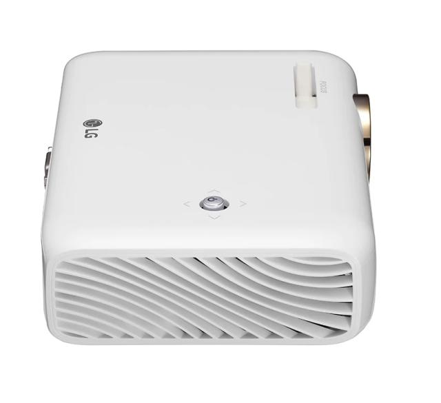 Мултимедиен проектор LG PH510PG CineBeam, RGB LED, HD (1280x720), 100,000:1, 550 ANSI Lumens, HDMI(MHL), USB 2.0 (a), BT, Speakers 1W + 1W Stereo, 3D Optimazer, Built-In Battery, 30,000 Hrs, White