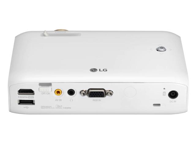 Мултимедиен проектор LG PH510PG CineBeam, RGB LED, HD (1280x720), 100,000:1, 550 ANSI Lumens, HDMI(MHL), USB 2.0 (a), BT, Speakers 1W + 1W Stereo, 3D Optimazer, Built-In Battery, 30,000 Hrs, White