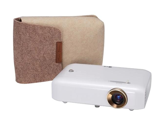 Мултимедиен проектор LG PH510PG CineBeam, RGB LED, HD (1280x720), 100,000:1, 550 ANSI Lumens, HDMI(MHL), USB 2.0 (a), BT, Speakers 1W + 1W Stereo, 3D Optimazer, Built-In Battery, 30,000 Hrs, White