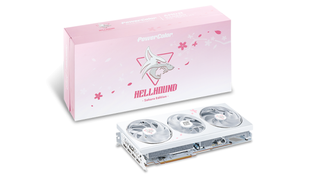 Видео карта POWERCOLOR AMD RADEON RX 7800 XT Hellhound Sakura Limited Edition 16GB OC GDDR6, 256-bit, HDMI, 3x DP