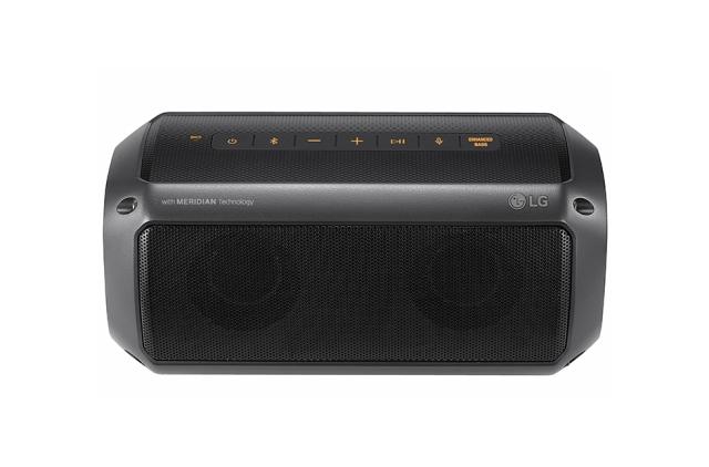 Тонколони LG PK3, Portable Bluetooth Speaker,  Meridian Audio Technology, Passive Radiator Woofer, Speaker Phone, Bluetooth, 12 hours Built-in Battery, Dual Play