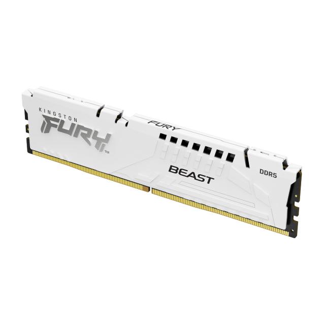 Памет Kingston FURY Beast White 32GB DDR5 6000MHz CL30, 1.4 V - AMD EXPO