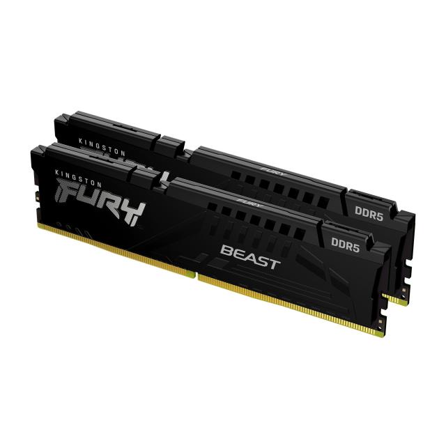 Памет Kingston FURY Beast Black 32GB (2x16GB) DDR5 6400MHz CL32, 1.4 V - XMP