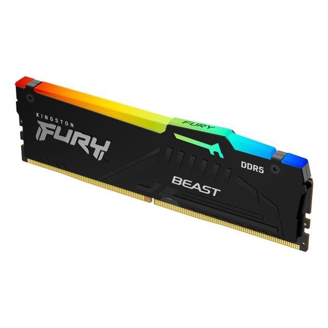 Памет Kingston FURY Beast Black RGB 16GB DDR5 6000MHz, CL30, 1.4 V