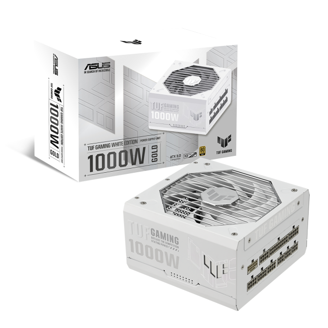 Захранване ASUS TUF Gaming White 1000W, 80+ Gold PCIe 5.0, Fully Modular