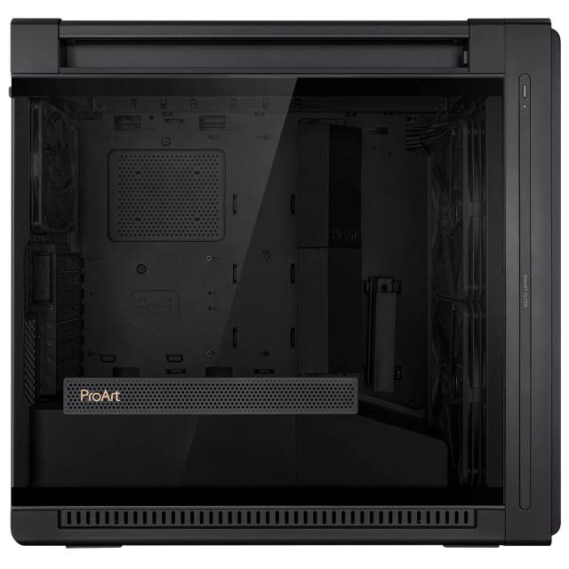 Кутия ASUS ProArt PA602 Tempered Glass ARGB Black, Full-Tower, 2 x USB 3.2, 1 x USB Type C, 2 x USB 2.0, ATX, Micro-ATX, Mini-ITX, DTX, Mini-DTX