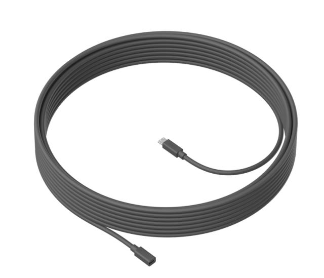 Кабел Logitech MeetUp Mic Extension Cable 10m, Graphite