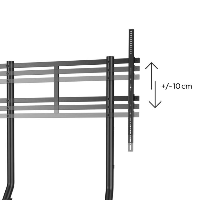 Мобилна стойка за TV HAMA Trolley, 254 см (100"), 1000x600, черна