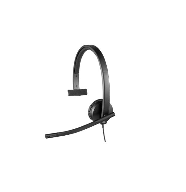 Слушалки Logitech USB Headset H570e Mono, In-line Controls, Echo Cancellation, Noise-cancelling, USB