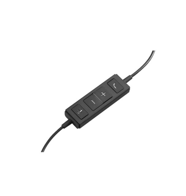 Слушалки Logitech USB Headset H570e Mono, In-line Controls, Echo Cancellation, Noise-cancelling, USB