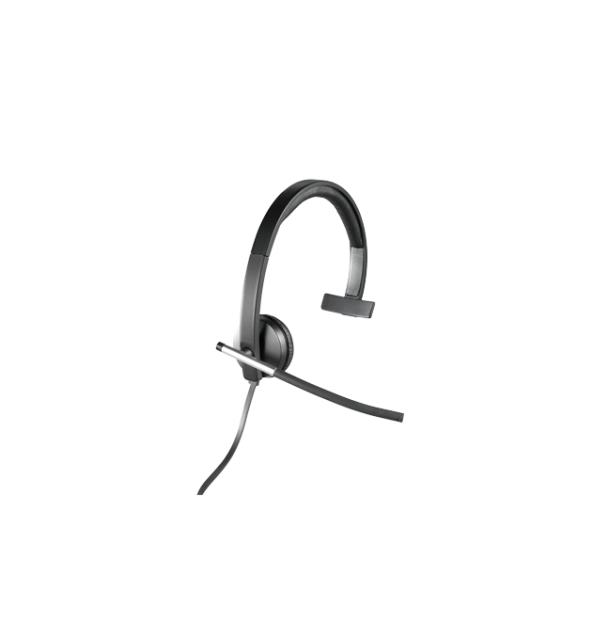 Слушалки Logitech USB Headset H650e Mono, Flexible Mic, In-line Controls, Echo Cancellation, Noise-cancelling, USB