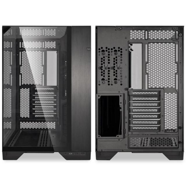 Кутия Lian Li O11 Vision Mid-Tower, Tempered Glass, 2 x USB 3.02, 1 x USB Type C, ATX, Черна