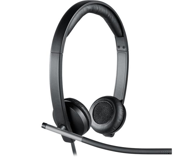 Слушалки Logitech USB Headset H650e Stereo, Flexible Mic, In-line Controls, Echo Cancellation, Noise-cancelling, USB