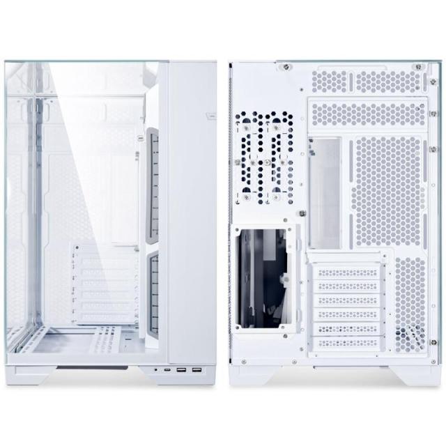 Кутия Lian Li O11 Vision Mid-Tower, Tempered Glass, 2 x USB 3.02, 1 x USB Type C, ATX, Бял