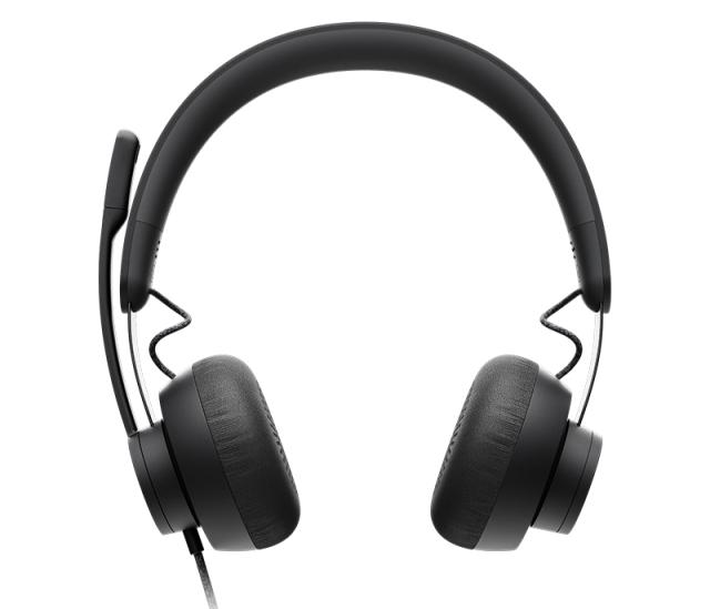 Слушалки Logitech Zone Wired USB Headset, UC, Noise-cancelling Microphone, Flexible Mic, Passive Noise Isolation, Inline controls, USB-C & USB-A, Graphite