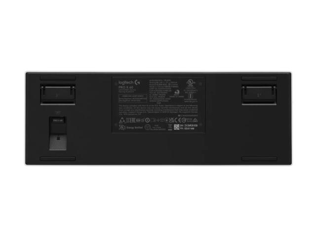 Геймърска клавиатура Logitech Pro X 60 Tactile black, Wireless/Bluetooth/USB, KEYCONTROL, LIGHTSYNC, RGB, Бяла