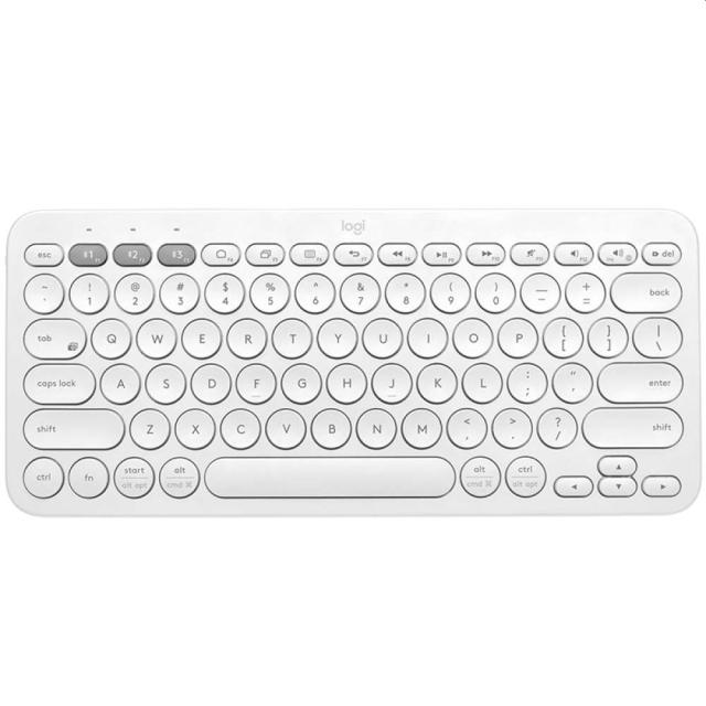 Клавиатура Logitech K380,Bluetooth, компактна, бяла, US