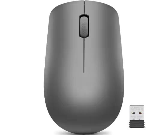 Мишка Lenovo 530 Wireless, оптична (1200 dpi), Wireless, USB, сива