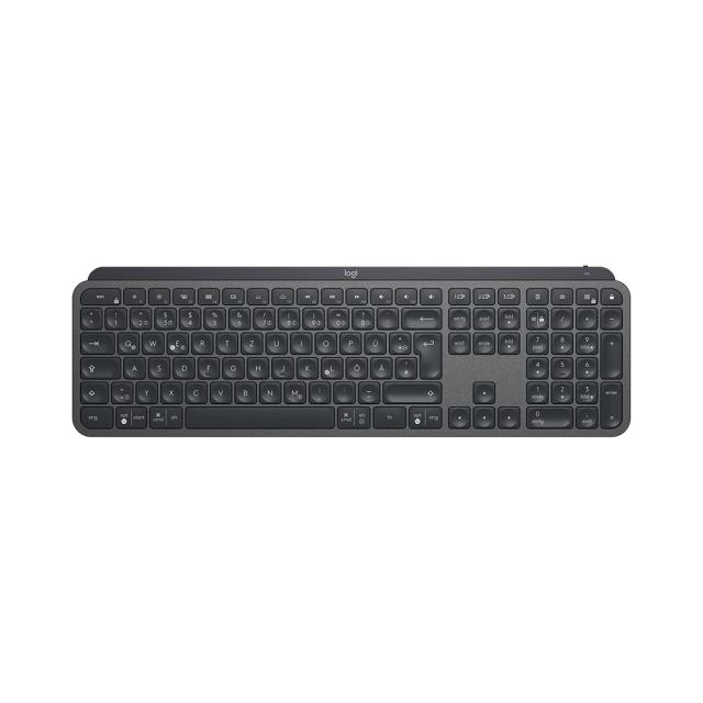 Клавиатура Logitech MX Keys Plus Advanced Wireless Illuminated Keyboard with Palm Rest - GRAPHITE - US INT'L - 2.4GHZ/BT - N/A - INTNL - WITH PALMREST
