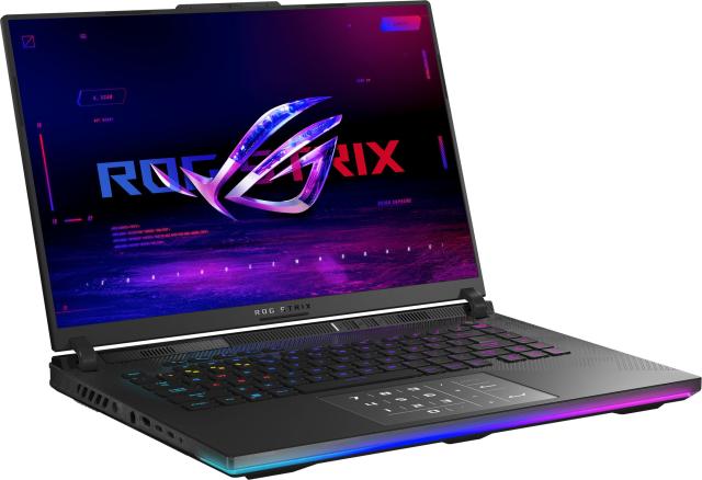 Лаптоп Asus ROG Strix SCAR 16 G634JYR-RA050X, Intel Core i9-14900HX 24C (2.2/5.8GHz, 36MB Cache) 16" (40.64cm) WQXGA Mini-LED 240Hz, NVIDIA GF RTX 4090 12GB, 32GB DDR5, 1TB SSD NVMe, 1x Thunderbolt 4, Windows 11 Pro