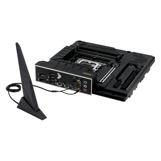 Дънна платка ASUS TUF GAMING B760M-BTF WIFI DDR5, B760, LGA1700, DDR5, PCI-E 5.0, 3x M.2, 4x SATA 6Gb/s, Wi-Fi 6, Bluetooth, HDMI, DP, mATX