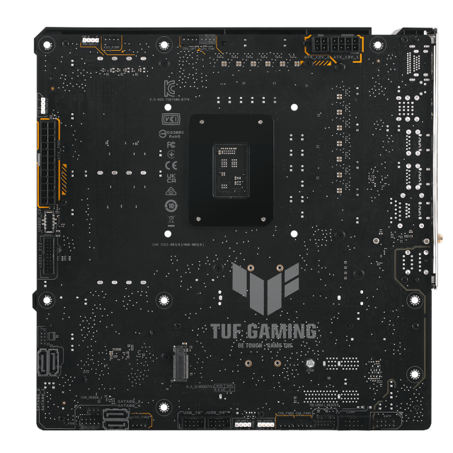 Дънна платка ASUS TUF GAMING B760M-BTF WIFI DDR5, B760, LGA1700, DDR5, PCI-E 5.0, 3x M.2, 4x SATA 6Gb/s, Wi-Fi 6, Bluetooth, HDMI, DP, mATX