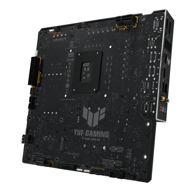 Дънна платка ASUS TUF GAMING B760M-BTF WIFI DDR5, B760, LGA1700, DDR5, PCI-E 5.0, 3x M.2, 4x SATA 6Gb/s, Wi-Fi 6, Bluetooth, HDMI, DP, mATX