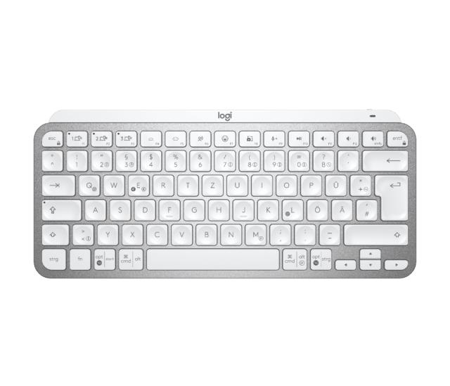 Клавиатура Logitech MX Keys Mini, Wireless/Bluetooth, безжична, сива/бяла